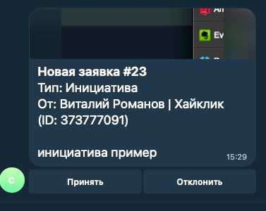 Модерация заявки